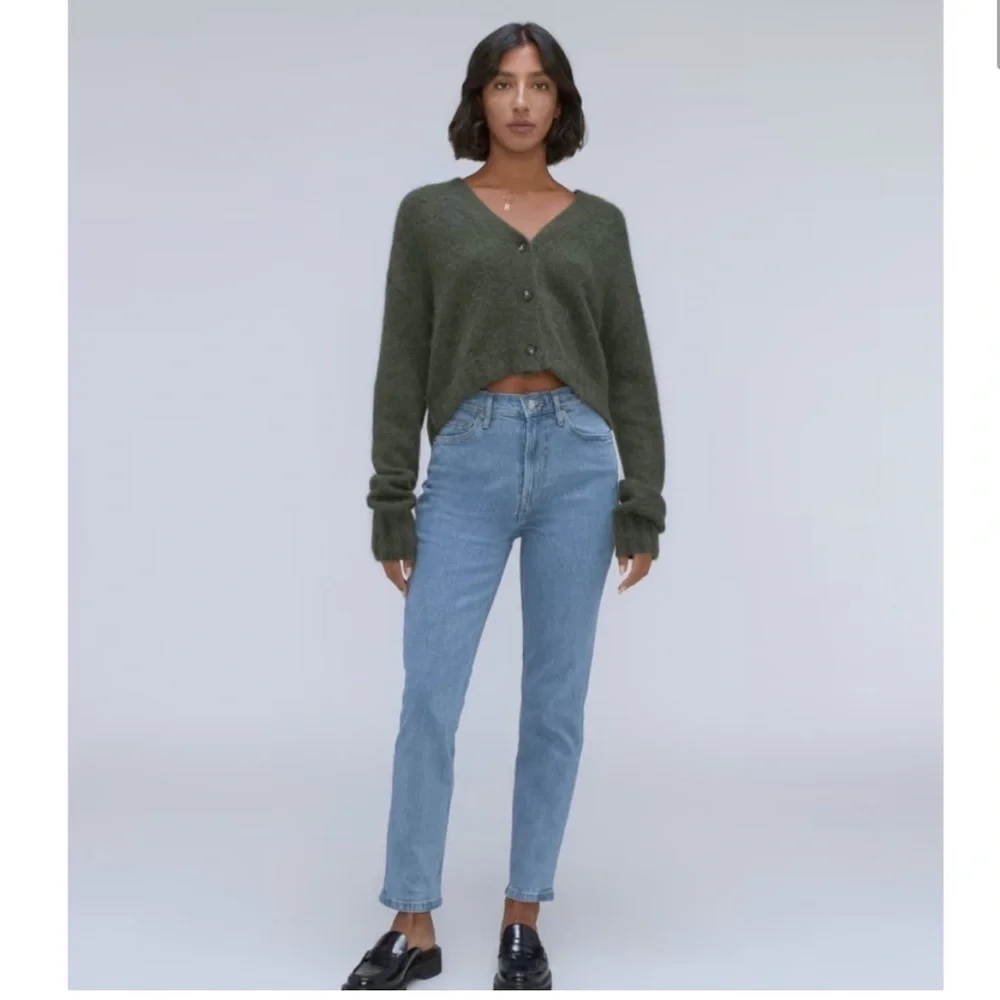 NWT Everlane The Original‎ Cheeky Cotton Jean Stone Washed Sky 27 Straight Crop